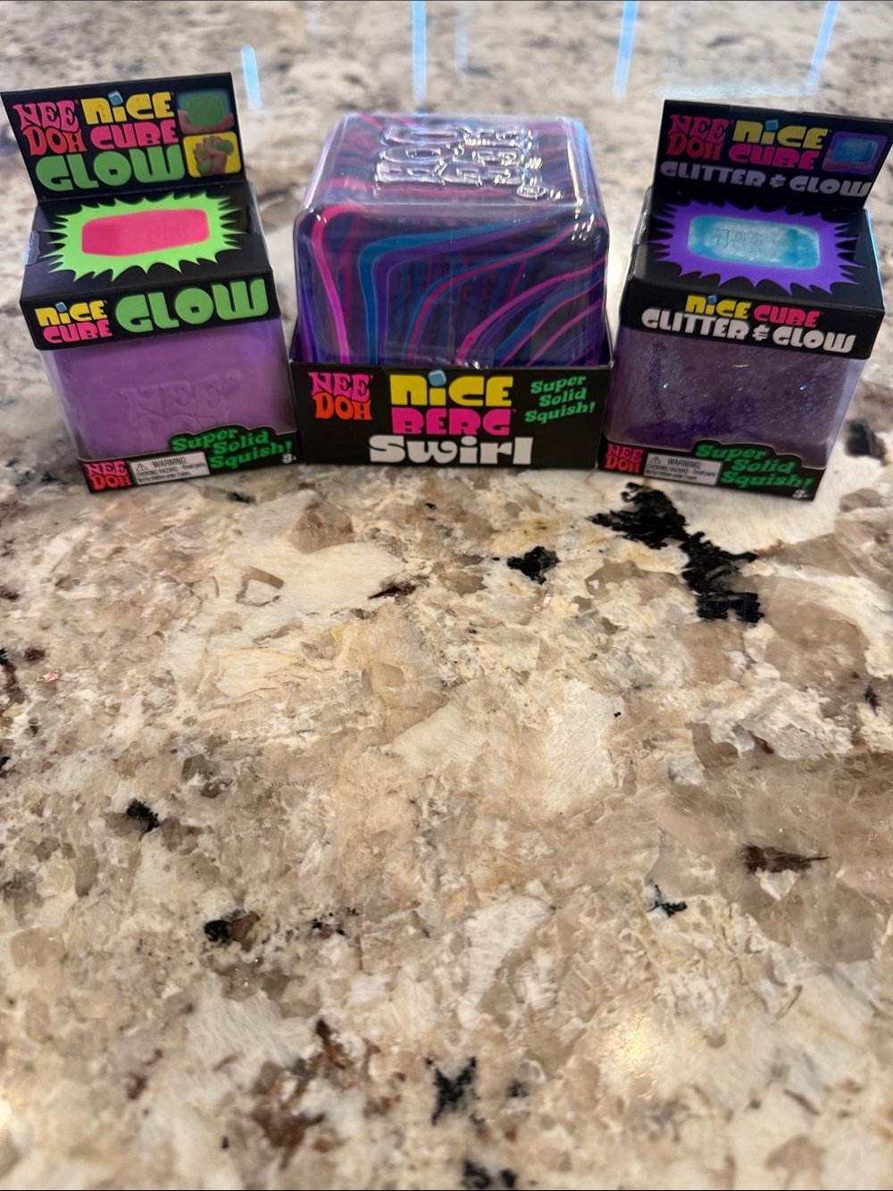 Needoh bundle! Nice Berg Swirl & Glow Squishy Set - Purple